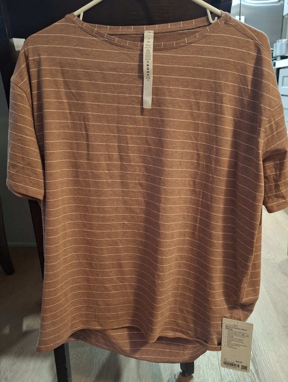 Lululemon Back In Action Striped Short-Sleeve Top - NWT